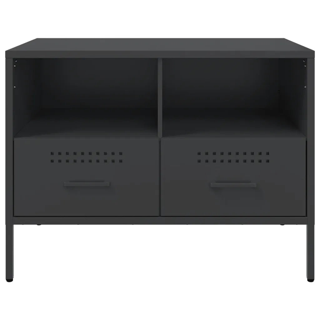 Mobile TV Nero 68x39x50,5 cm in Acciaio 843042