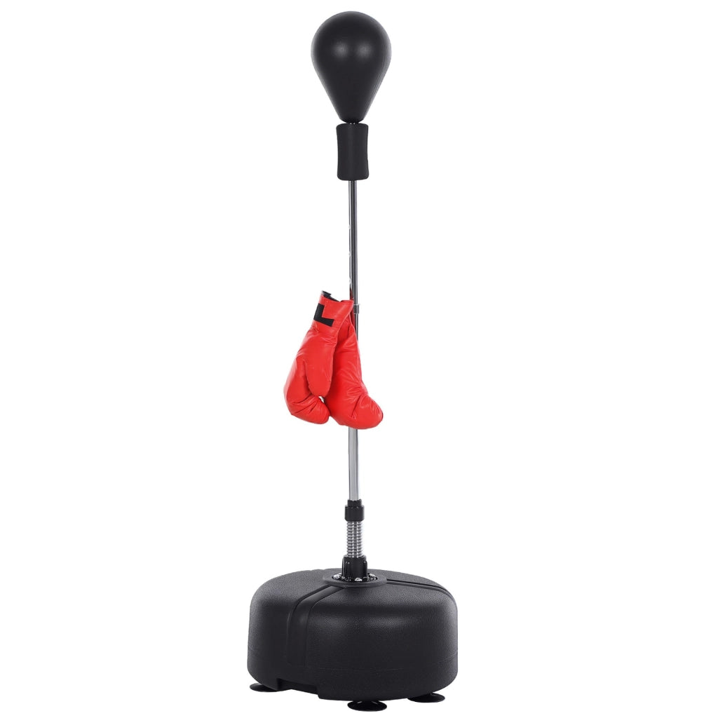 Set da Boxe con Punching Ball ¨C Minimal ¨C 136-154 cm, nero