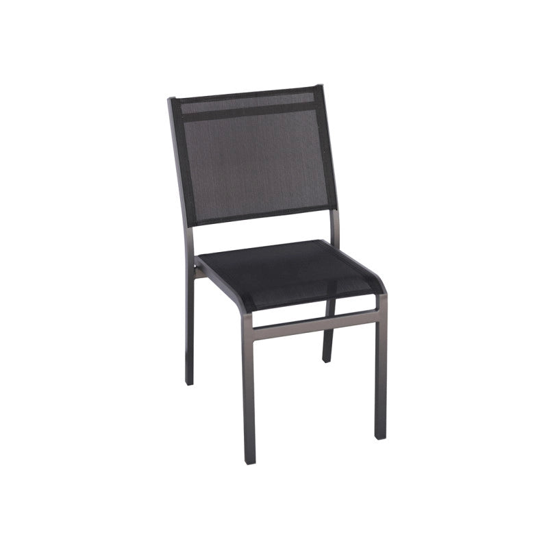 Sedia Pola Alluminio Antracite Text Nero Moia
