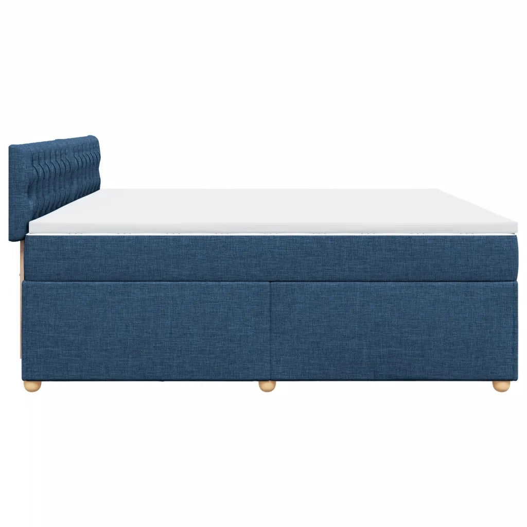Giroletto a Molle con Materasso Blu 200x200 cm in Tessuto 3289100