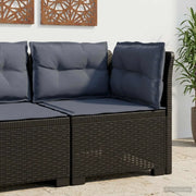Divano da Giardino a 1 Posto con Cuscini Aspetto Rattan PP 8011835