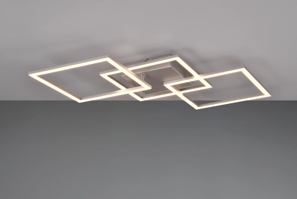 Plafoniera RL Trail quadrati cromata LED 31W 3000K