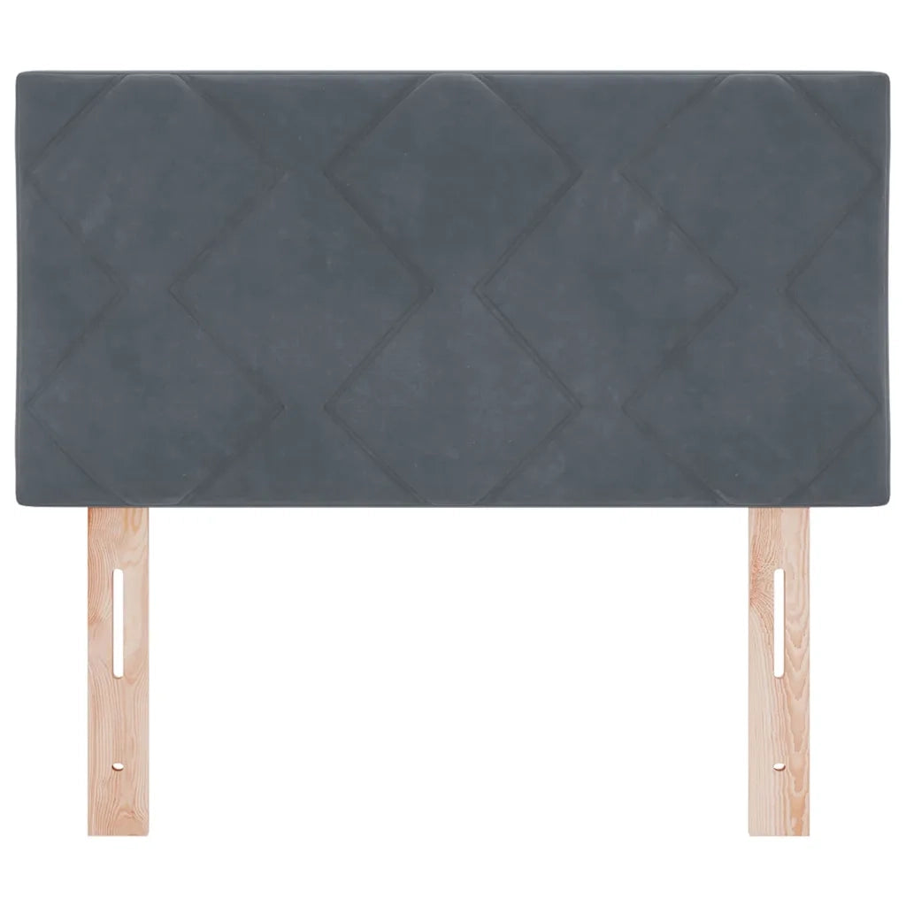 Testiera | Testata LED Grigio scuro 80 cm Velluto