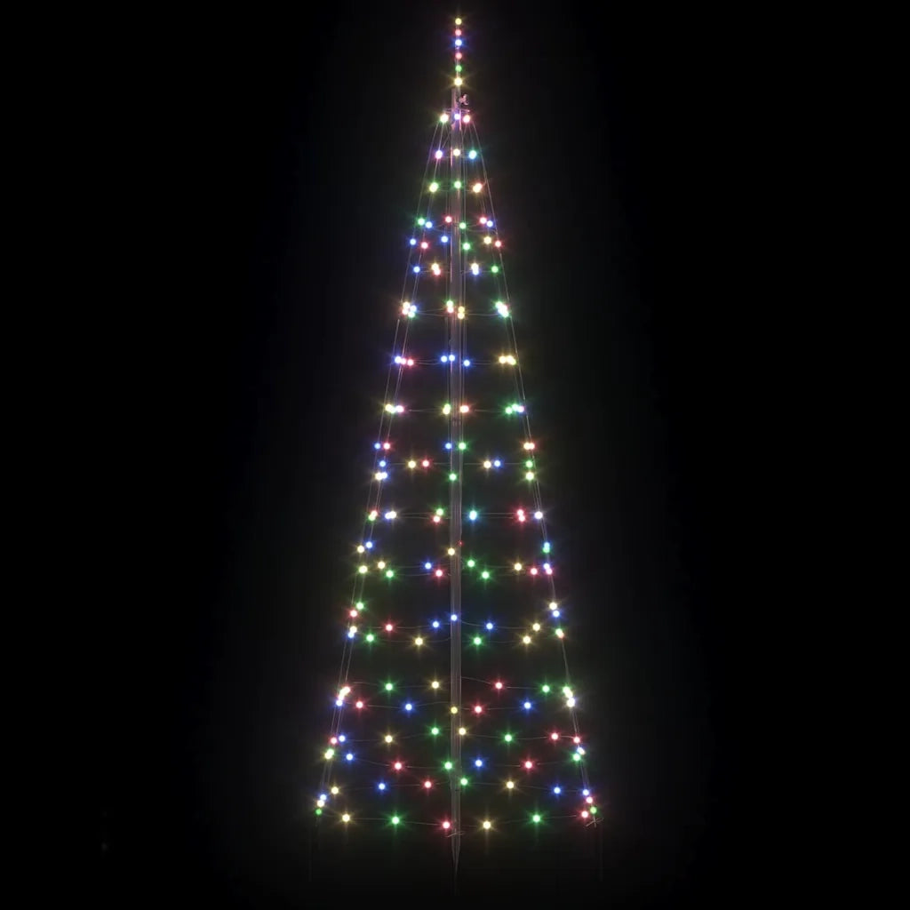 Albero di Natale LED con picchetti per il terreno 250 cm Ferro 42018751