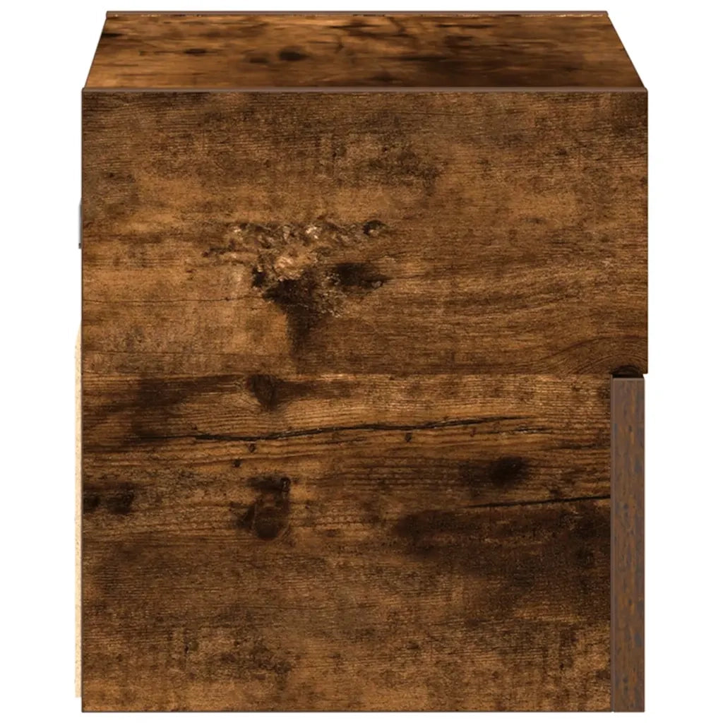 Comodino a Muro Rovere Fumo 45x26x28,5 cm 858604