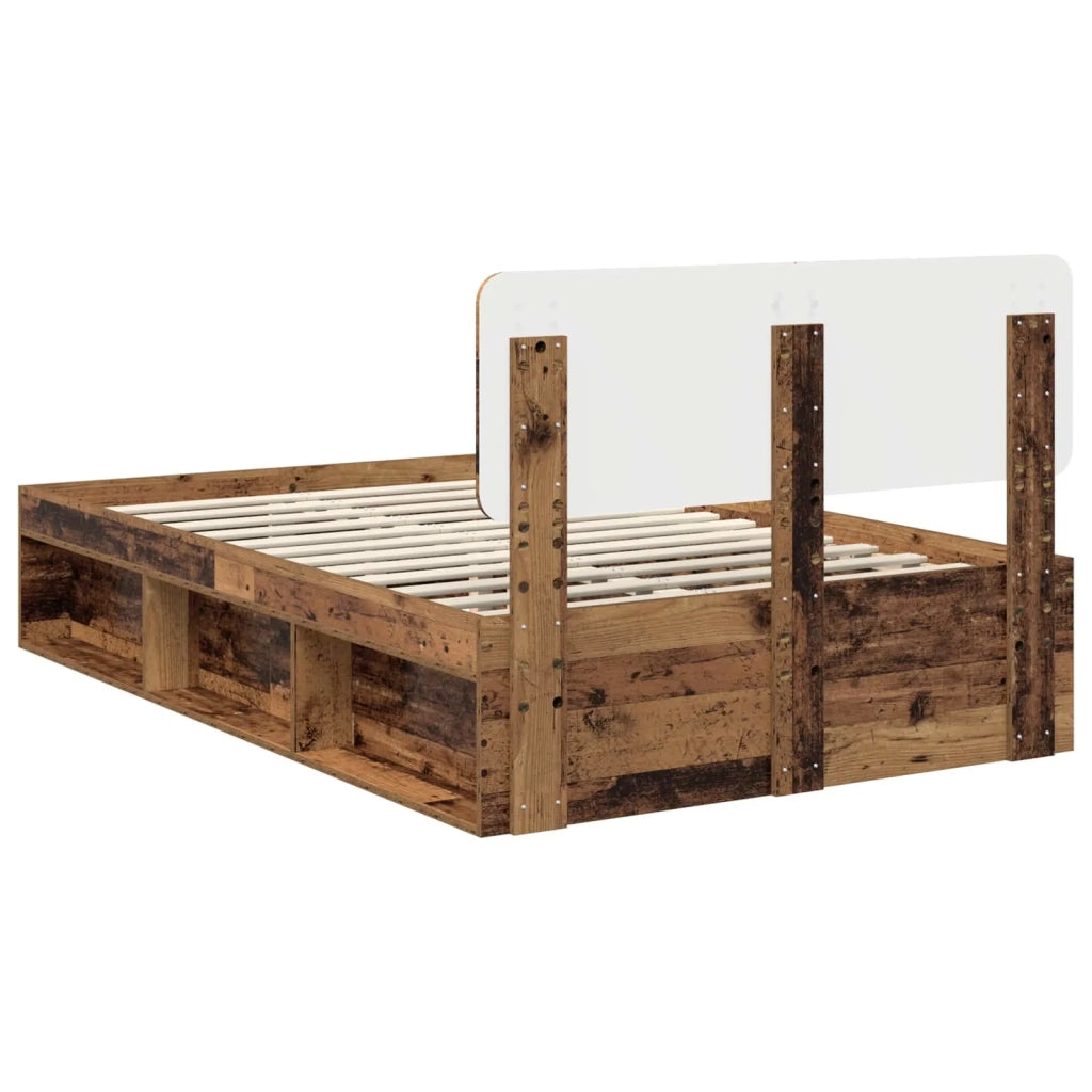 Letto matrimoniale | Letto per adulti | Struttura del letto Legno vecchio 120 x 200 cm Pino massello