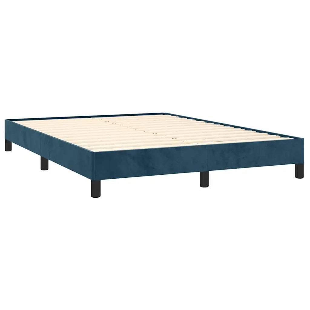 Giroletto senza Materasso Blu Scuro 140x190 cm in Velluto 346974