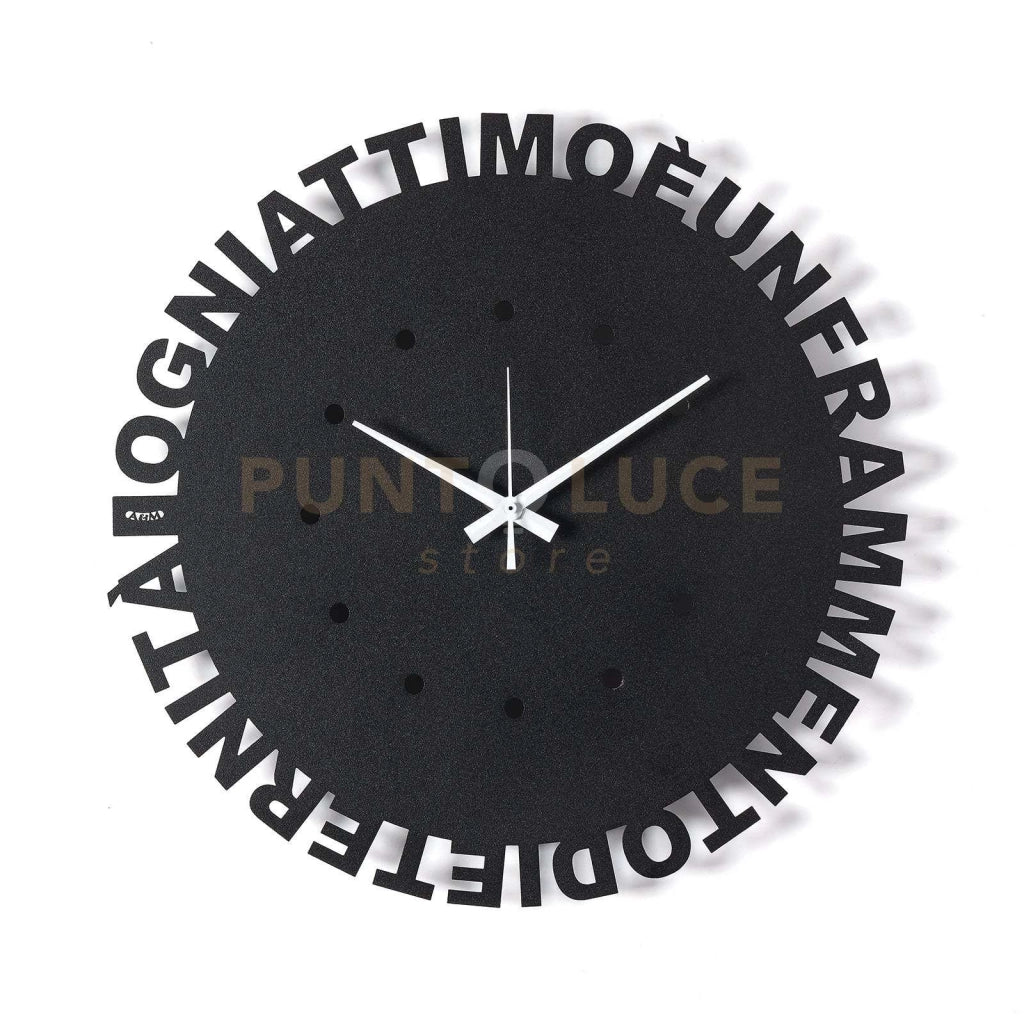 Orologio da parete minimal Wordshow Nero