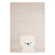 Tappeto per bambini beige/crema, piccolo tappeto con orsetto