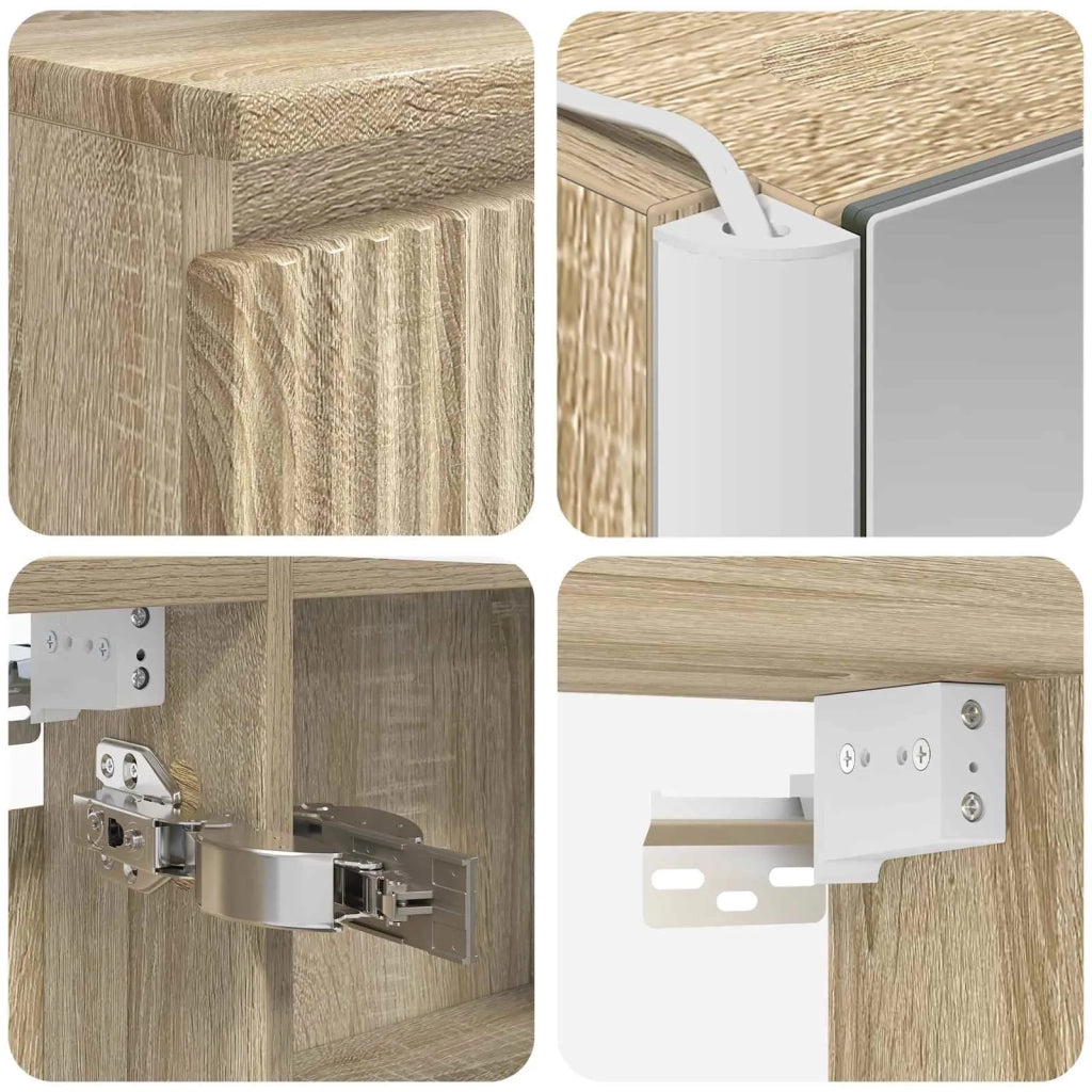 Set di mobili per il bagno 6 pz Rovere Sonoma 3407217