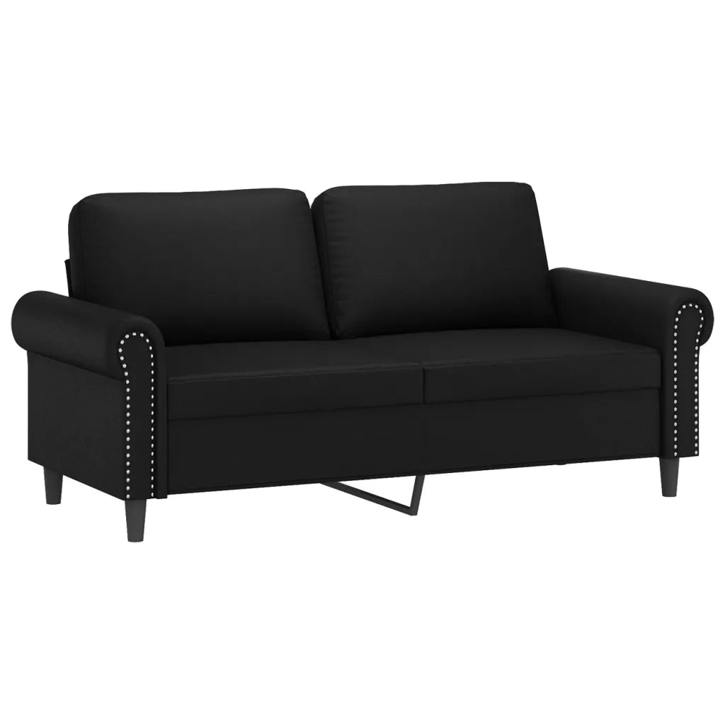 Set di Divani 3 pz con Cuscini Nero in Similpelle 3202155