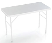 Tavolo Pieghevole da Giardino 122x60x72 cm in Ferro Taddei Plastik Bianco