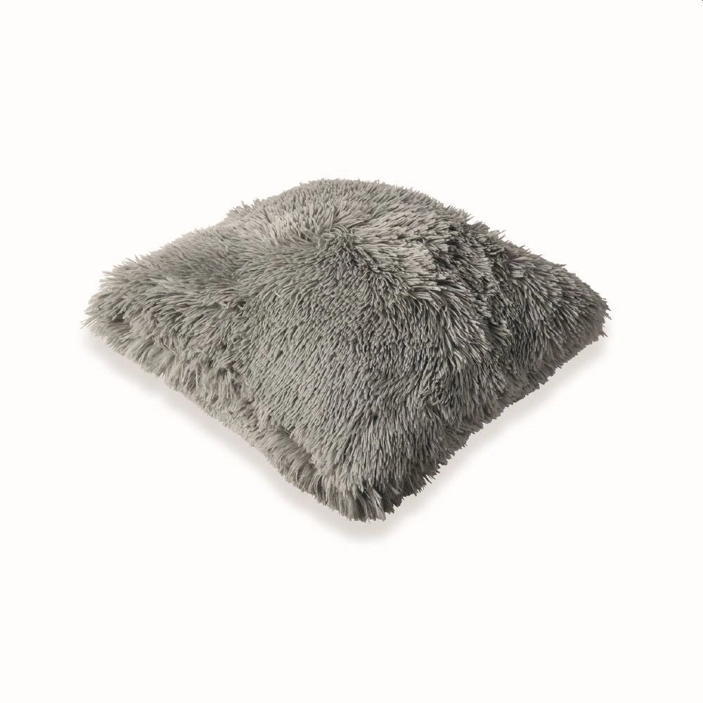 GLAM CUSCINO ARREDO IN ECOPELLICCIA 45 X 45 GRIGIO CHIARO