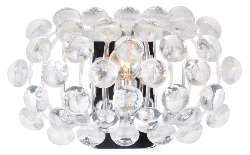 Applique glamour Therica cromata con cristalli 1xE14 Reality