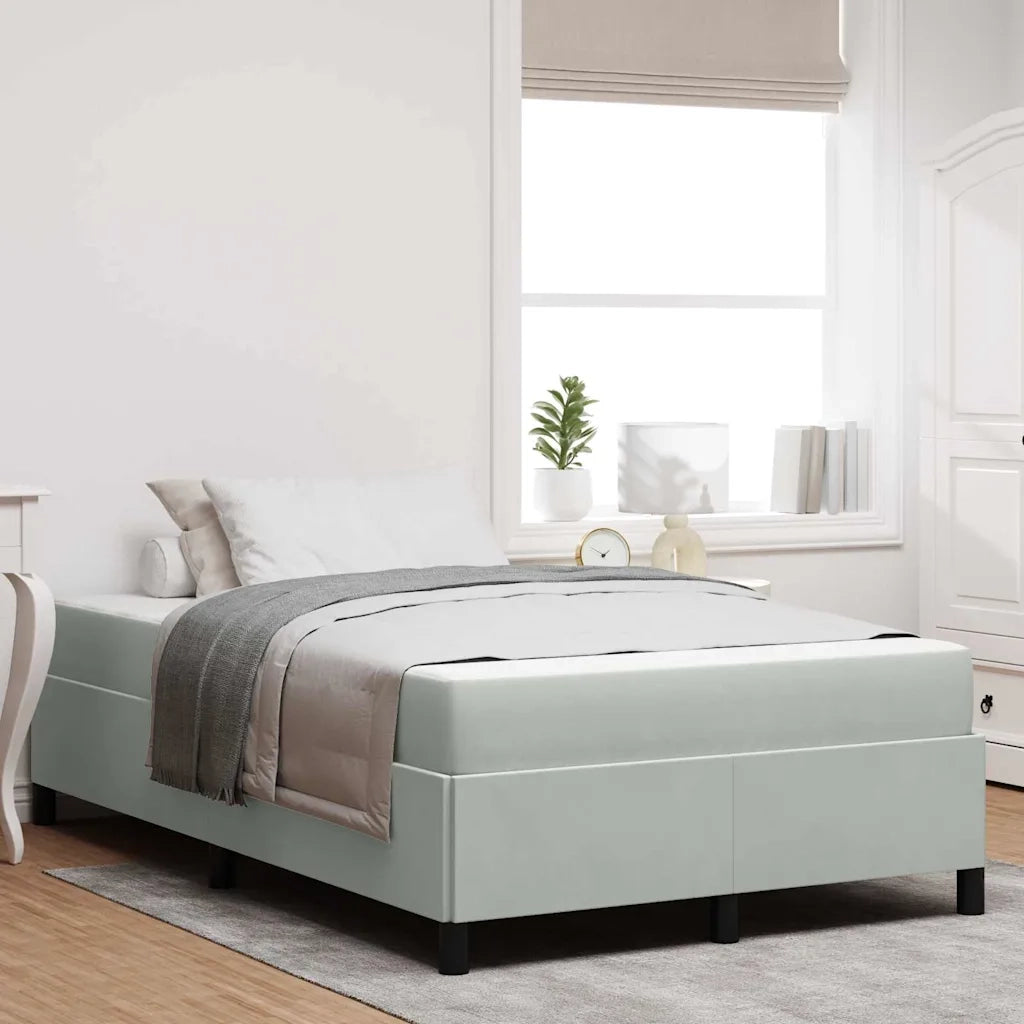 Struttura del letto-Giroletto Grigio chiaro 120 x 190 cm Tessuto 938964