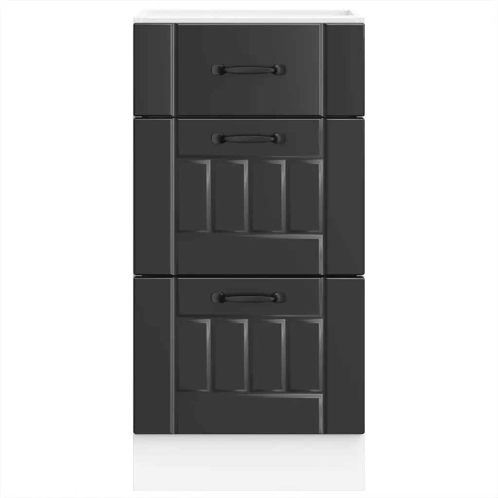 Mobiletto da cucina "Lucca" Nero in legno ingegnerizzato 854231