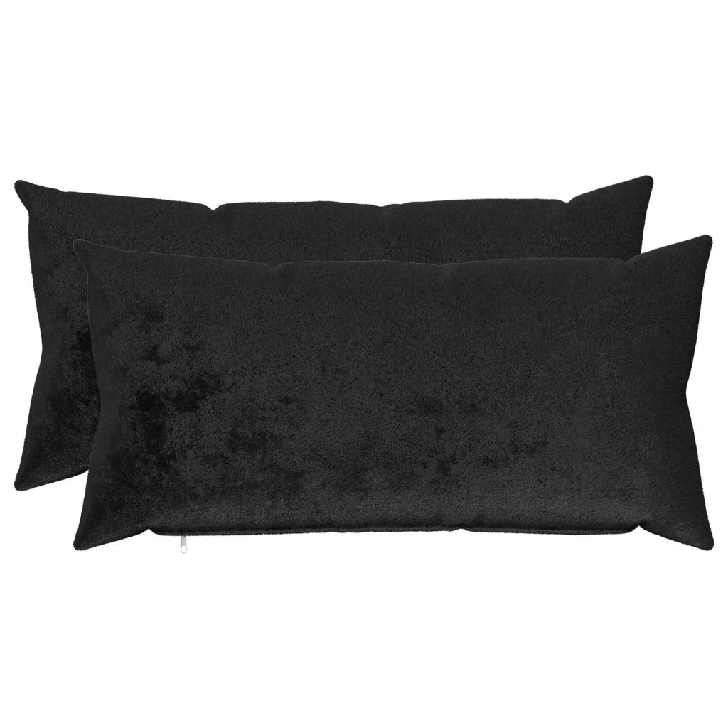 Federa 2 pcs HEERLEN Nero 40 x 80 cm Flanella 910180