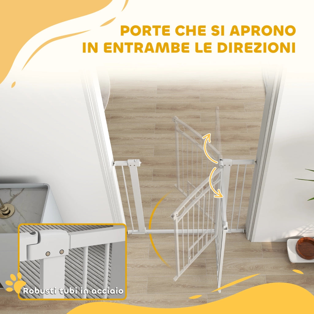 Cancellino per Cani Regolabile ¨C Minimal ¨C Bianco 76-104x106 cm