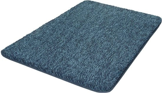 Badmat Seattle, 80 x 140 x 3 cm, ijsblauw, polyester