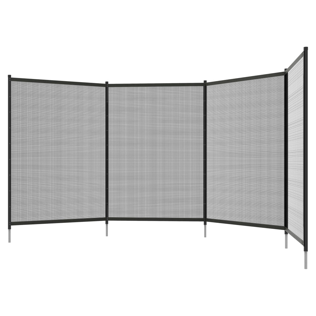 Recinzione di sicurezza per piscina ¨C Xylo ¨C rete nera, 4 pannelli 365x126 cm