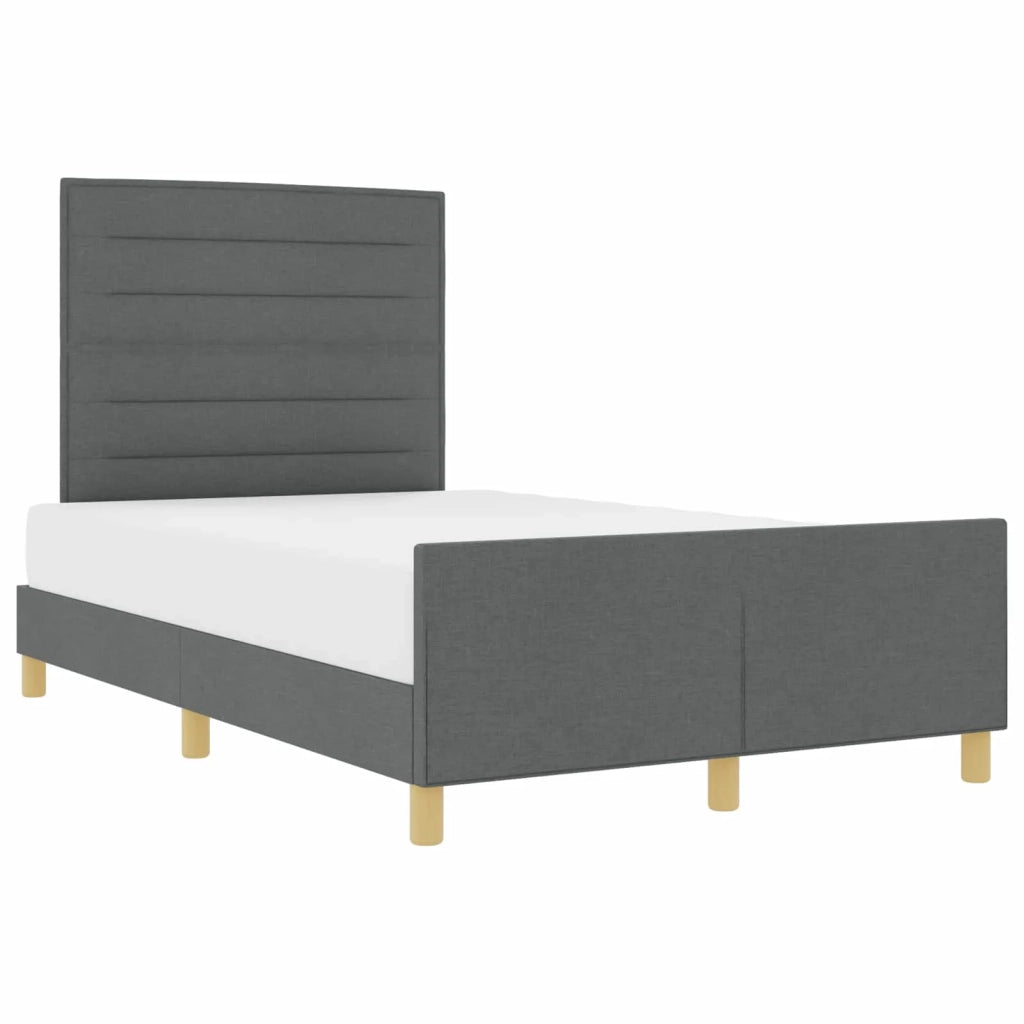 Struttura del letto Grigio scuro 140 x 200 cm Tessuto 3344656