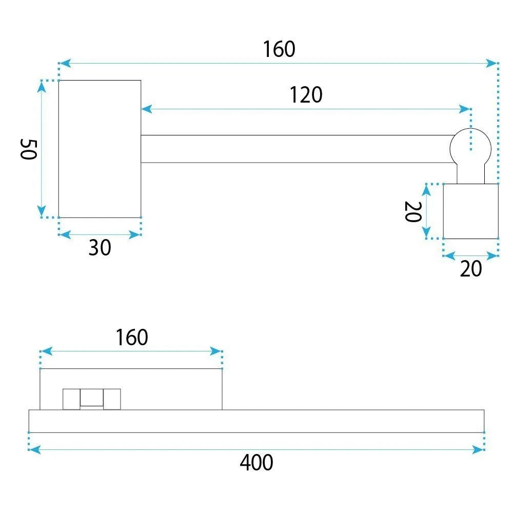 Applique Da Bagno Led Swe028-1w 40cm Chrome