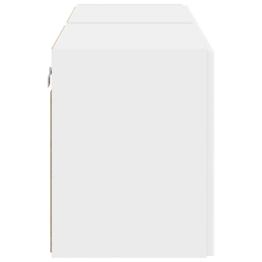 Mobile TV da parete 2 pcs Bianco 59,5 x 31 x 40 cm 892330