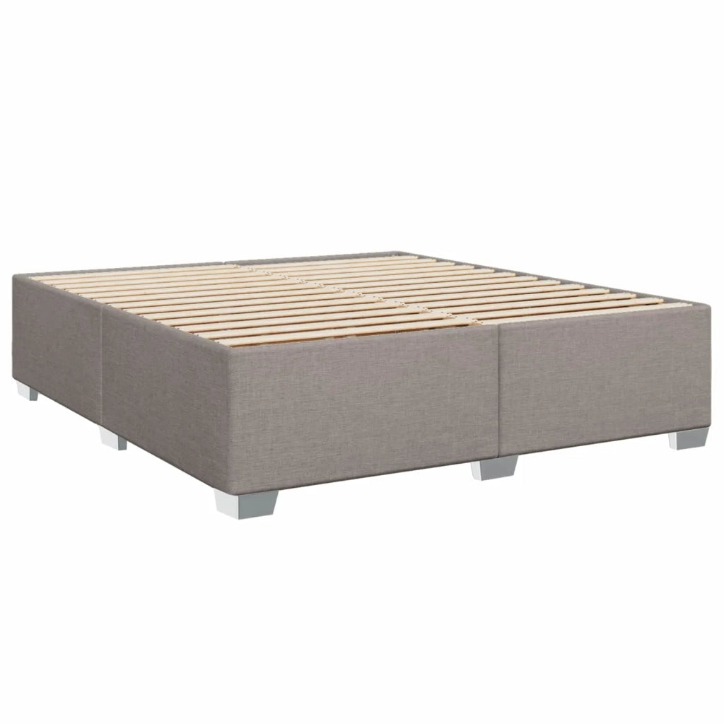 Letto con Box Spring, Materasso e LED Tortora 200 x 200 cm 3452026