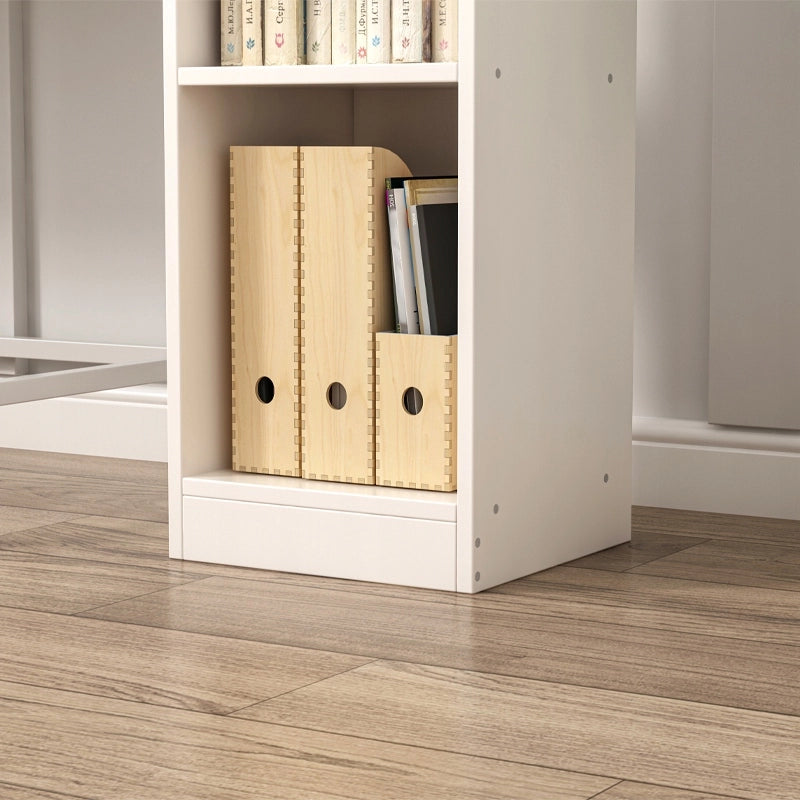 Scaffale alto per libri e raccoglitori, ufficio, salotto, bianco, loft, 182 cm