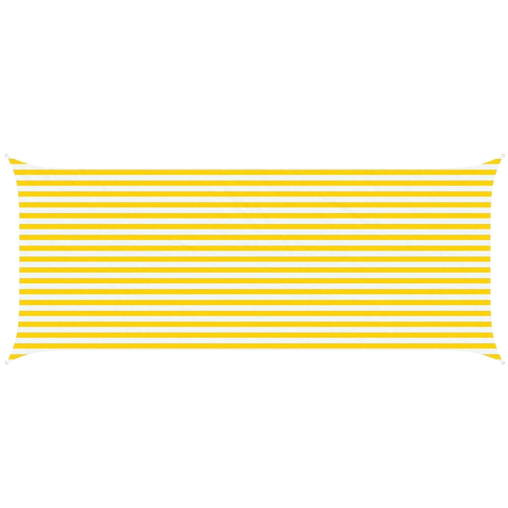 Vela da ombra solare Giallo e Bianco 6 x 2,5 m 42031069