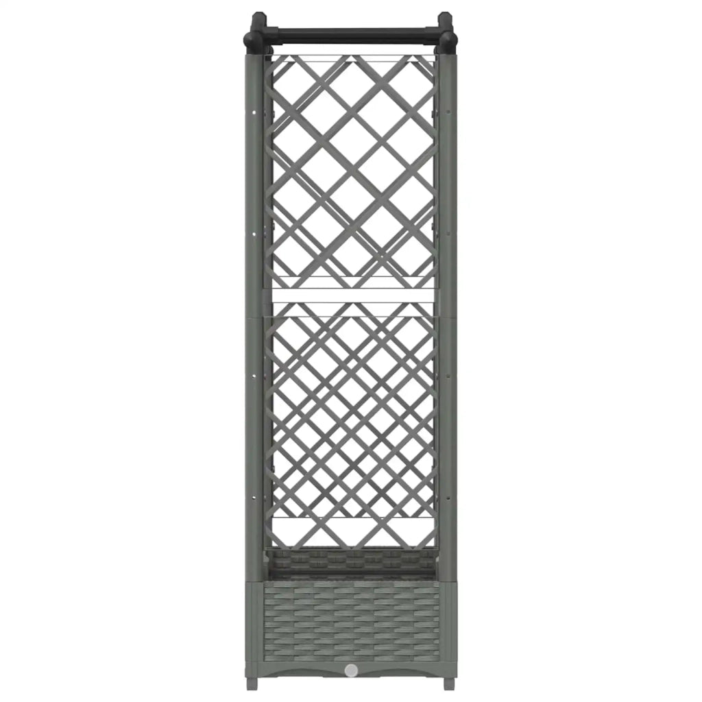Letto Rialzato con Griglia e Tetto Grigio chiaro PP 42032575