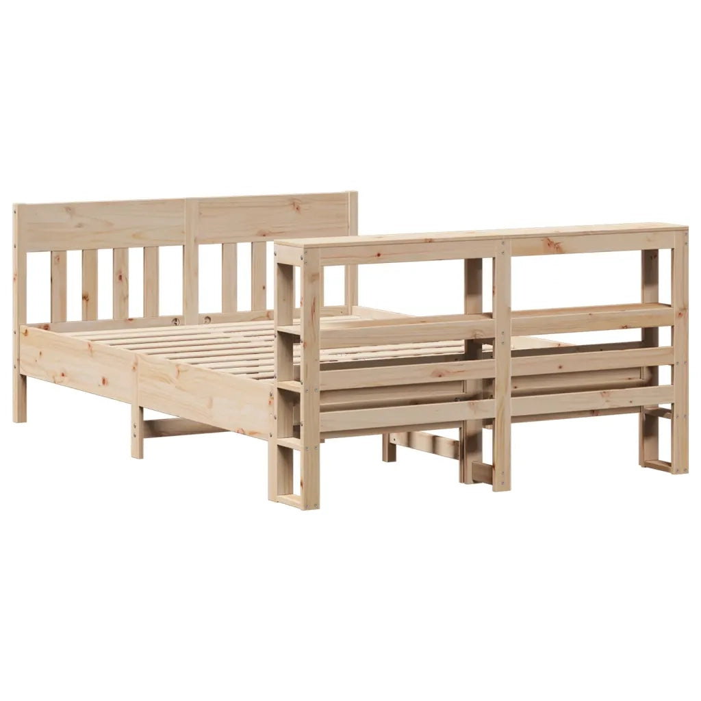 Letto senza Materasso-Struttura Letto 140x200 cm in Legno Massello di Pino 445014