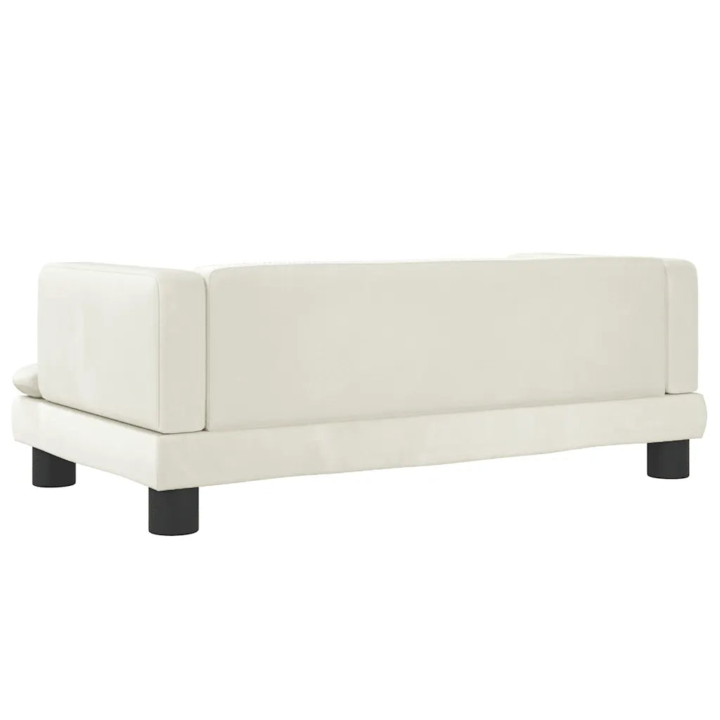 Divano per Bambini-Sofa-Divanetto Crema 80x45x30 cm in Velluto