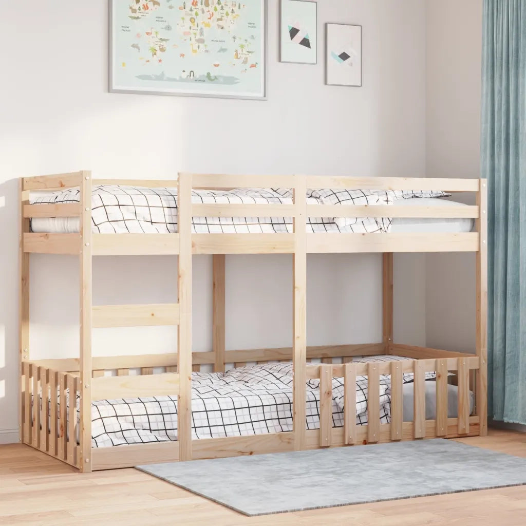 Letto singolo | Letto per adulti | Letto a Castello 80x200 cm in Legno Massello di Pino