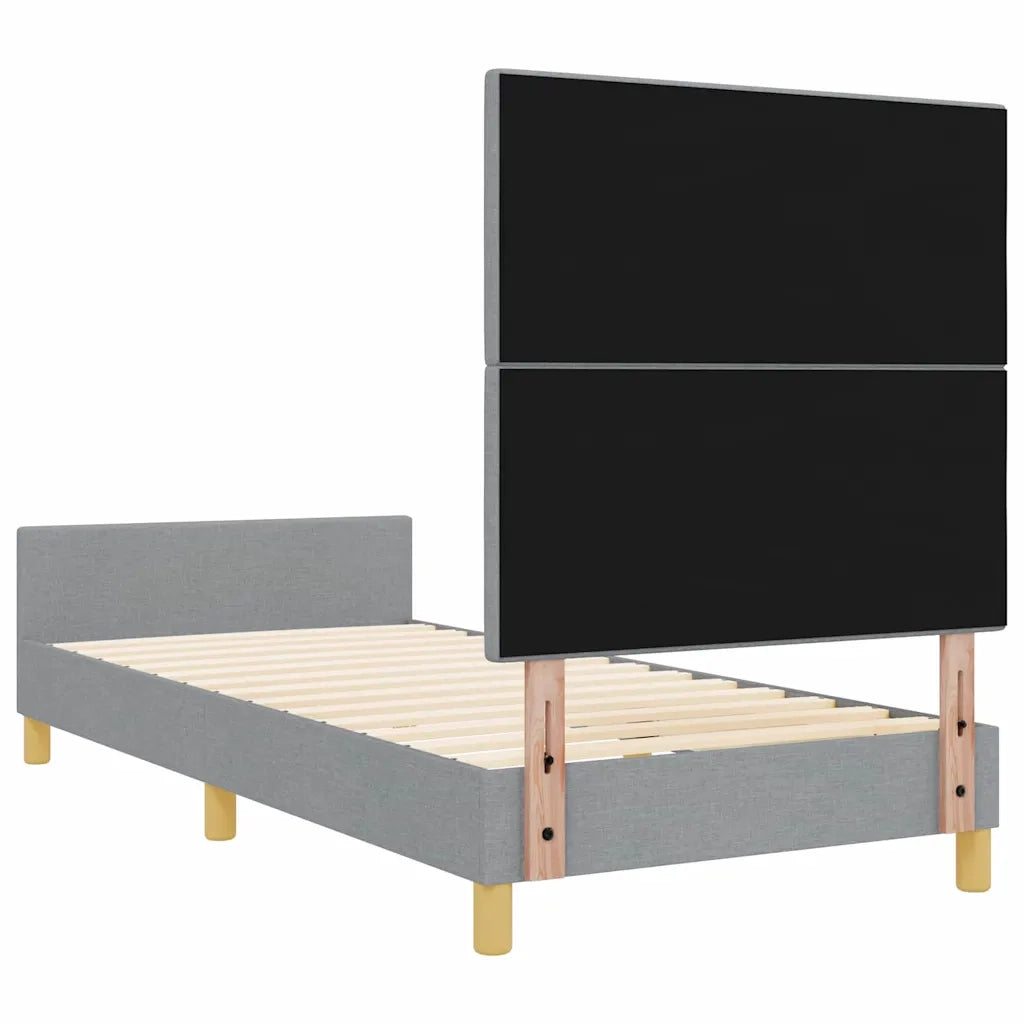 Struttura del letto Grigio chiaro 90 x 200 cm Tessuto 3344697