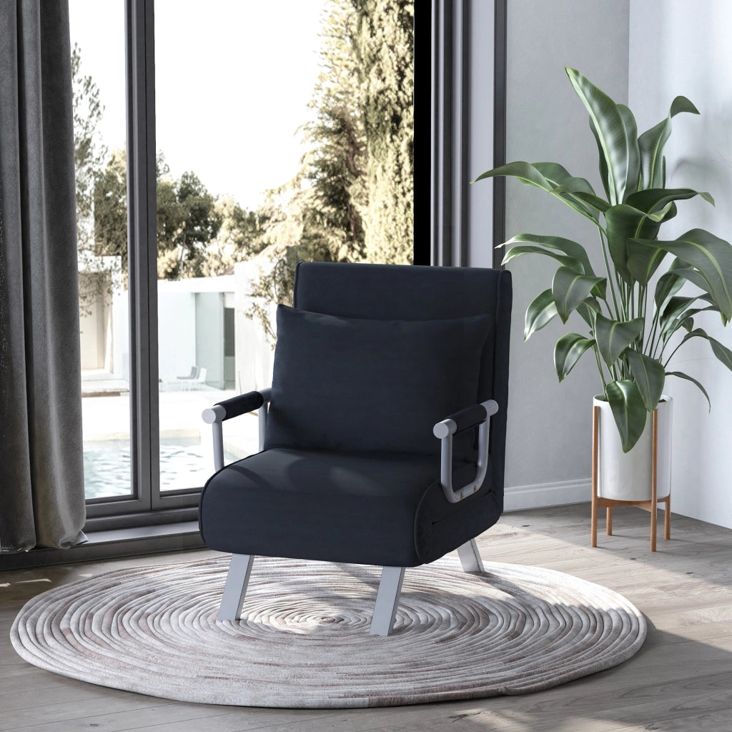 Divano letto 3 in 1 con cuscino ¨C Xylo ¨C Nero