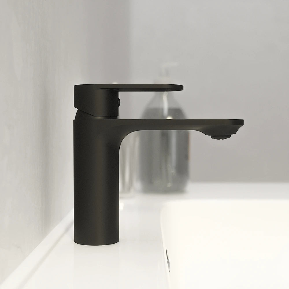 Set miscelatori: lavabo bidet senza scarico e incasso doccia c/deviatore nero opaco | Kerry