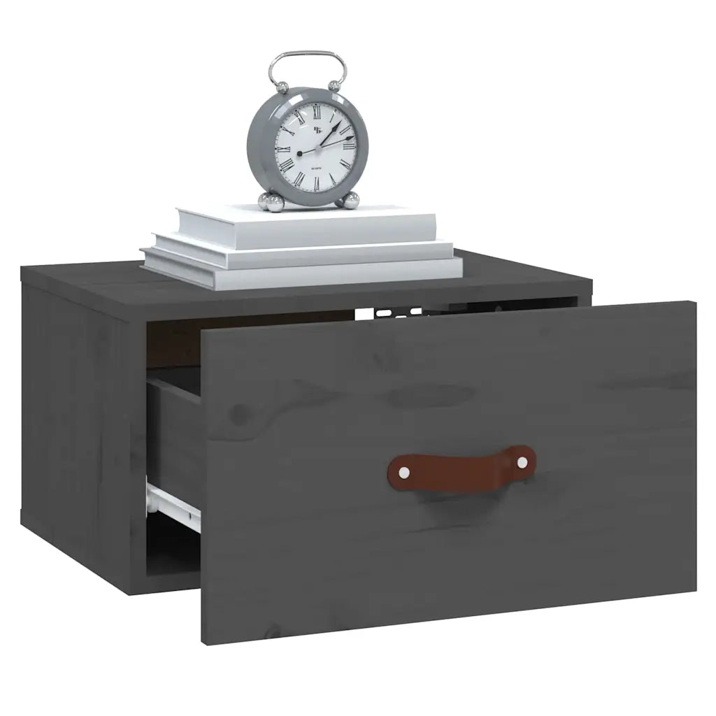 Comodini a Muro 2 pz Grigi 40x29,5x22 cm 820991