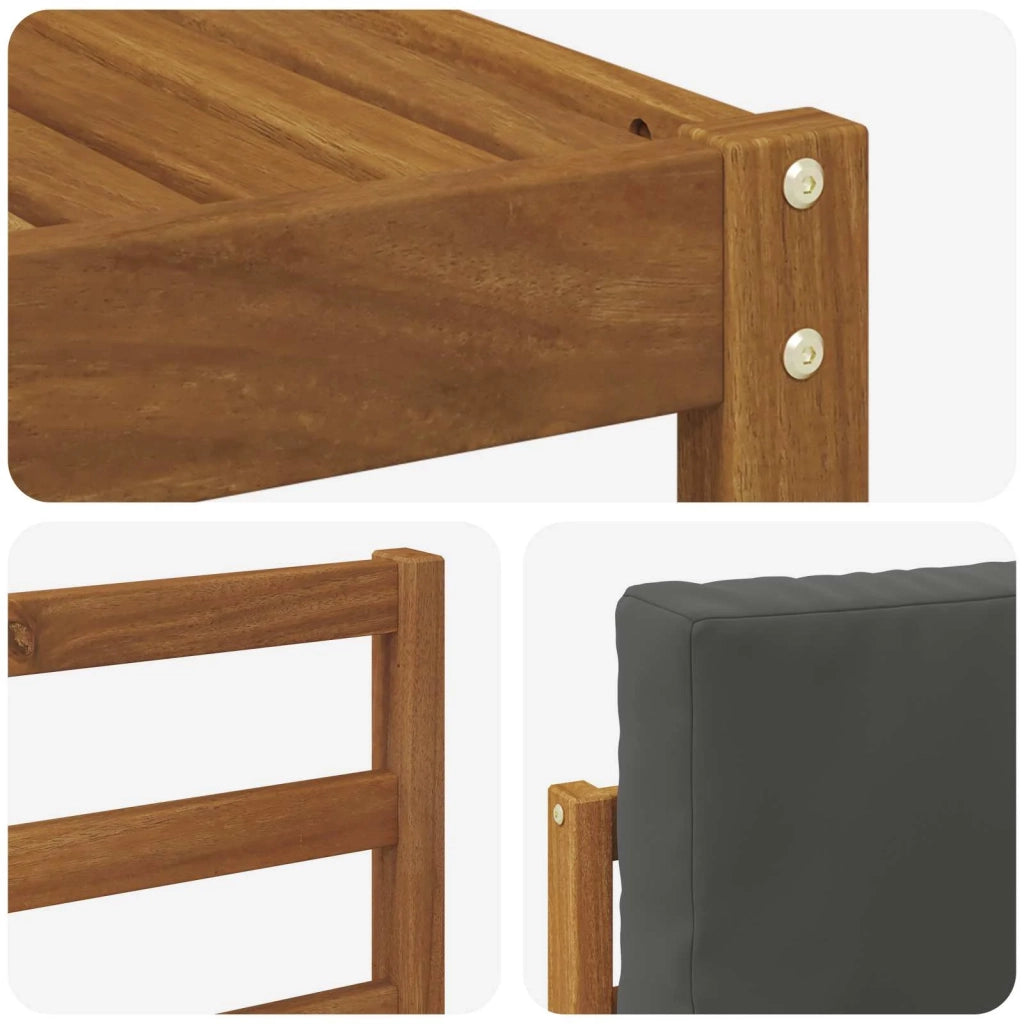 Set di divani da esterno con cuscino 4 pcs Naturale e Antracite 3366310