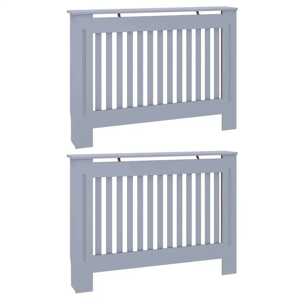 Copertura per radiatori 2 pcs Grigio 112 x 19 x 81,5cm 3403228