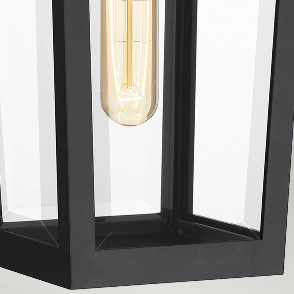 Applique esterna lanterna classica nera ottone E27 40W IP44