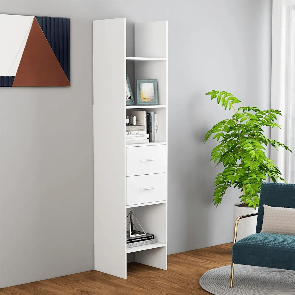 Libreria Bianca 40x35x180 cm in Legno Multistrato 803416