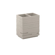 Porta Spazzolino G-Quadrotto Tortora Chiaro - Gedy