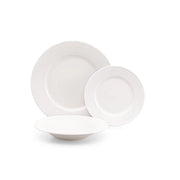 Servizio di Piatti da Tavola in Porcellana Liberty White 18 Pezzi