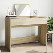 Toeletta con Specchio-Tavolo da Vanit¨¤ Rovere Sonoma 100x45x76 cm