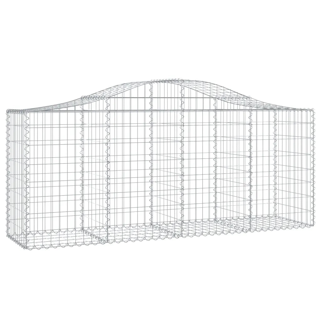 Cesto Gabbione ad Arco 200x50x80/100 cm Ferro Zincato 153394