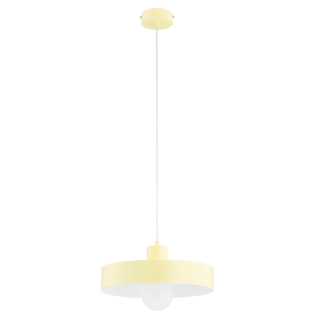 Lampada a sospensione moderna gialla rotonda E27 15W
