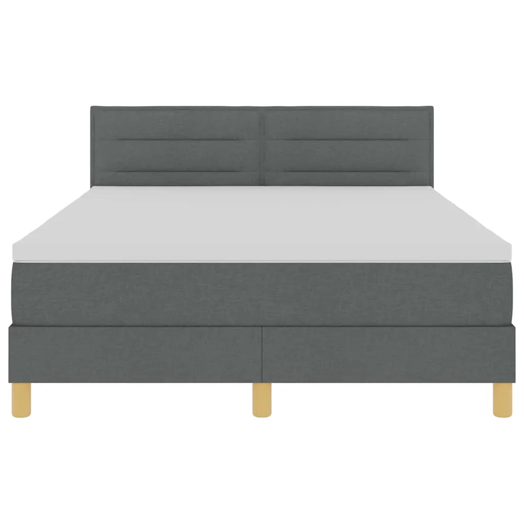 Letto a molle con cuscino Grigio scuro 140 x 200 cm Tessuto 3338847