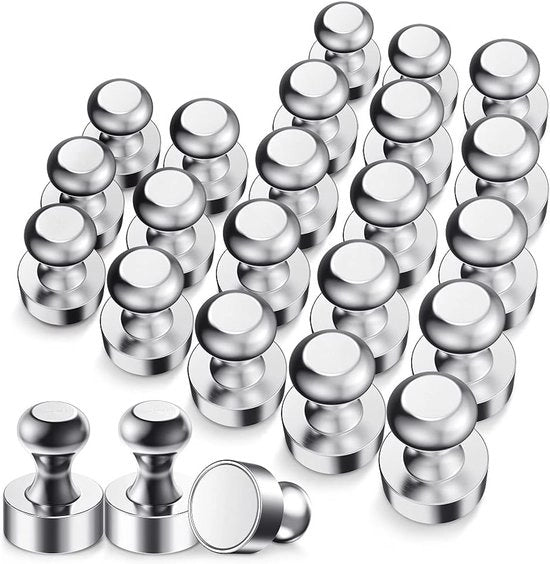 Magnetini per lavagne magnetiche - 24 pezzi - 12x16 mm - N52 intensità
