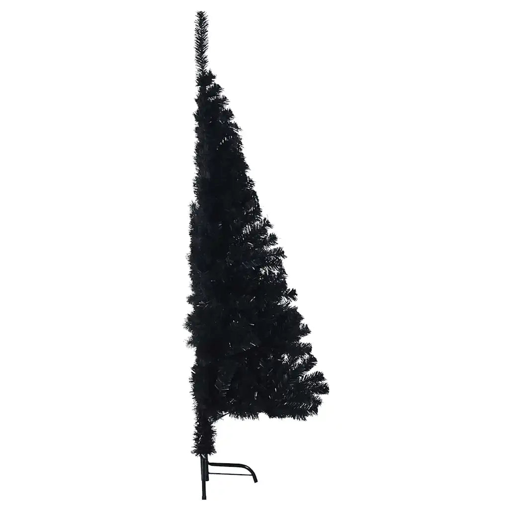 Albero di Natale artificiale con luci integrate Nero 150 cm PVC 3397131